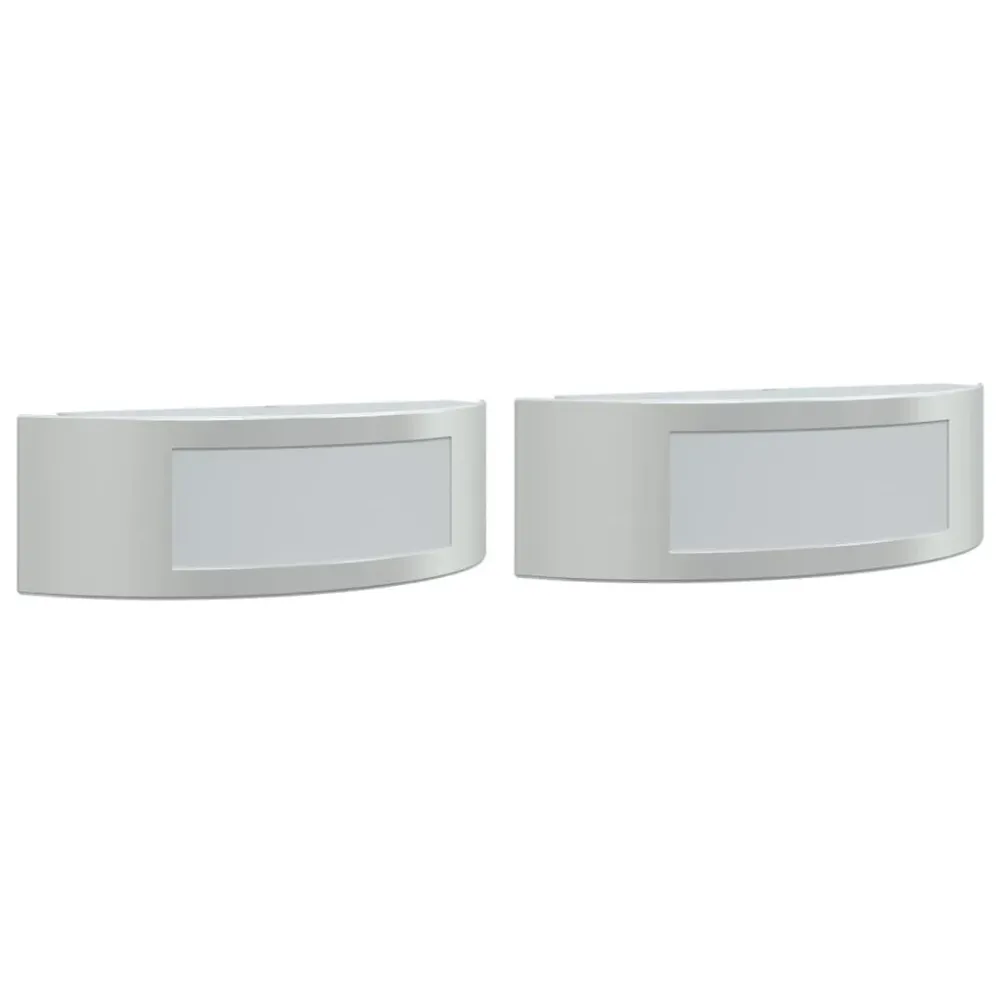Candeeiros de parede para exterior 2 pcs ço inoxidável prateado vidaXL