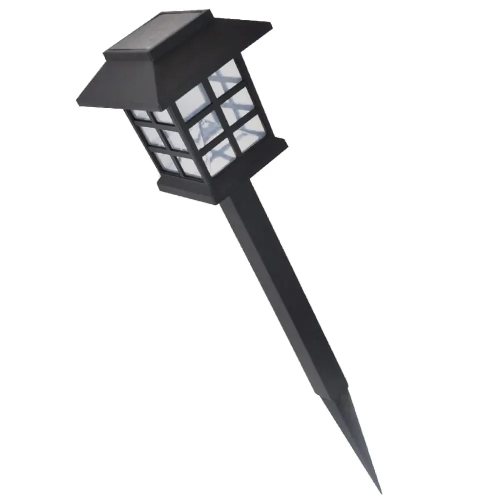 Conj. de luzes LED solares de exterior com estacas 12 pcs 8,6x8,6x38 cm vidaXL