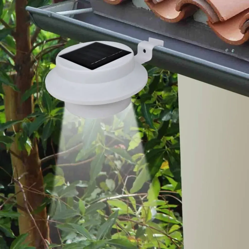 Conjunto Lâmpada Solar 6 Peças de Exterior para Cerca Calha vidaXL