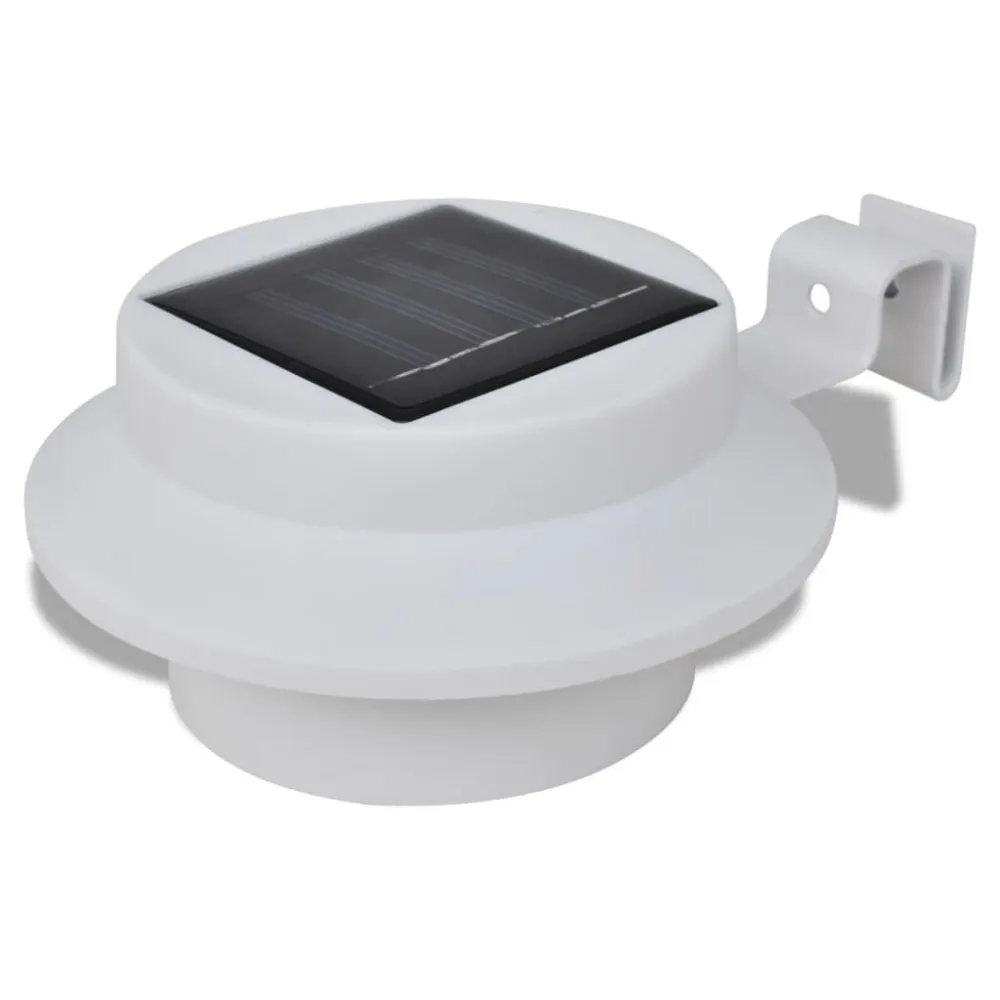 Conjunto Lâmpada Solar 6 Peças de Exterior para Cerca Calha vidaXL