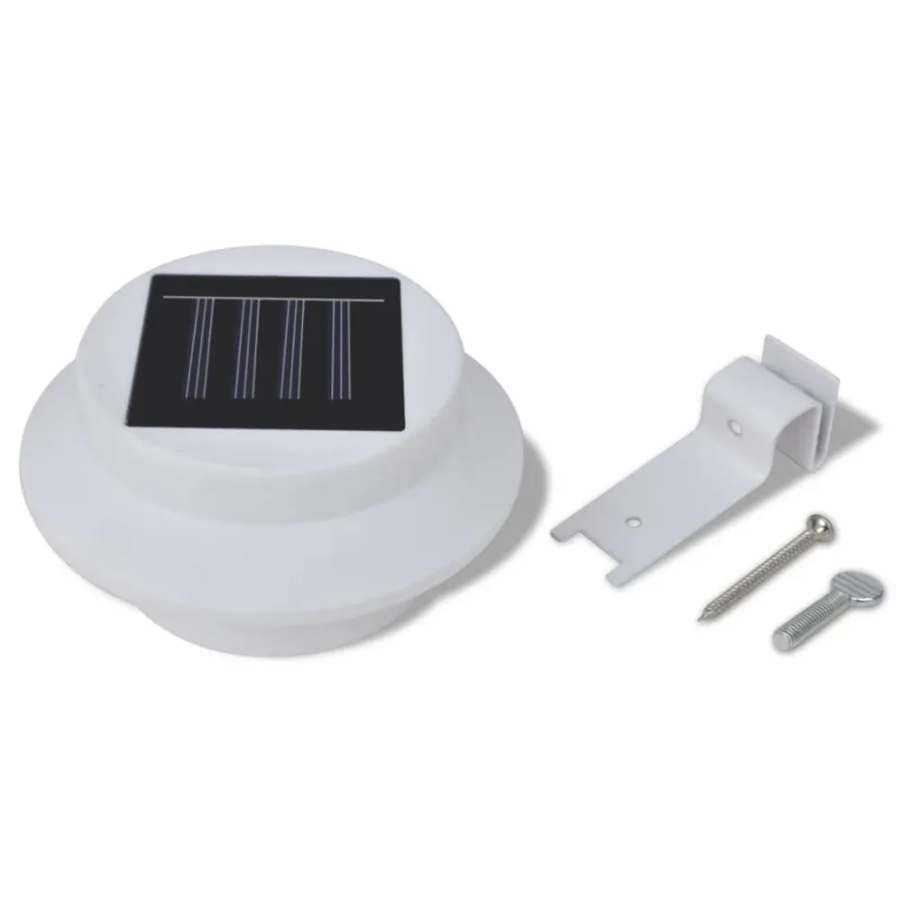 Conjunto Lâmpada Solar 6 Peças de Exterior para Cerca Calha vidaXL