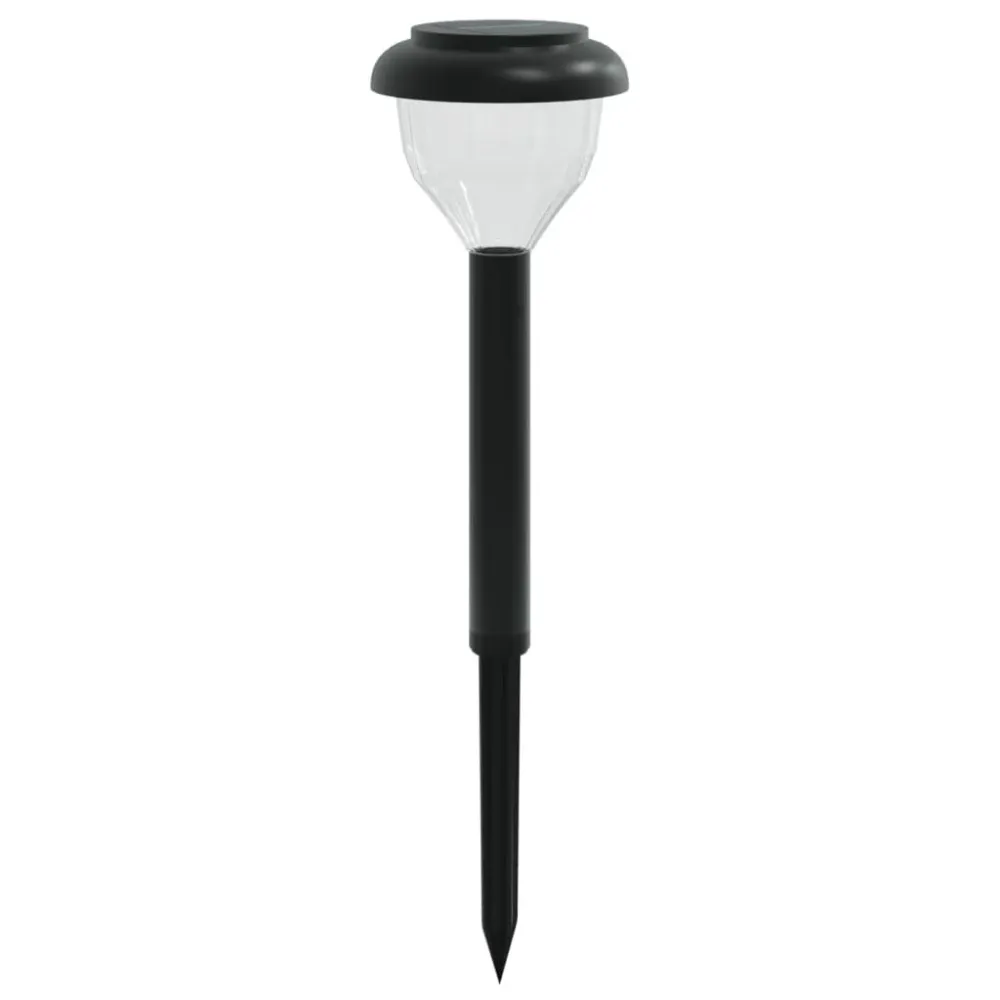 Luzes solares para caminhos com espigões 4 pcs branco quente e RGB vidaXL