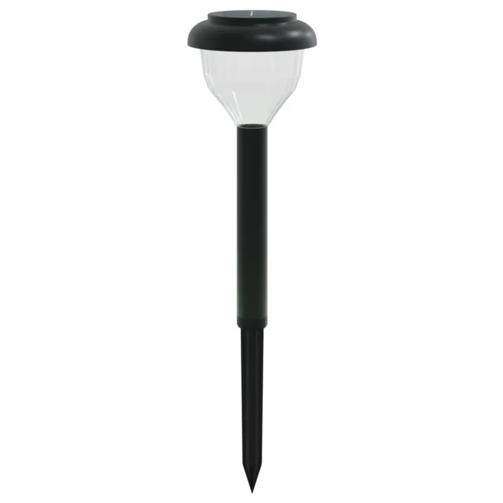 Luzes solares para caminhos com espigões 4 pcs branco quente e RGB vidaXL