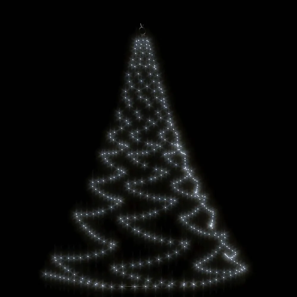 Árvore de Natal parede 260 luzes LED 3 m int/ext branco frio vidaXL