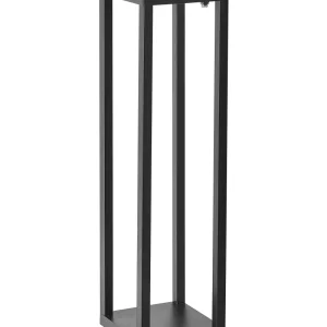 Candeeiro LED de jardim Bollard preto 60 cm SELWAY