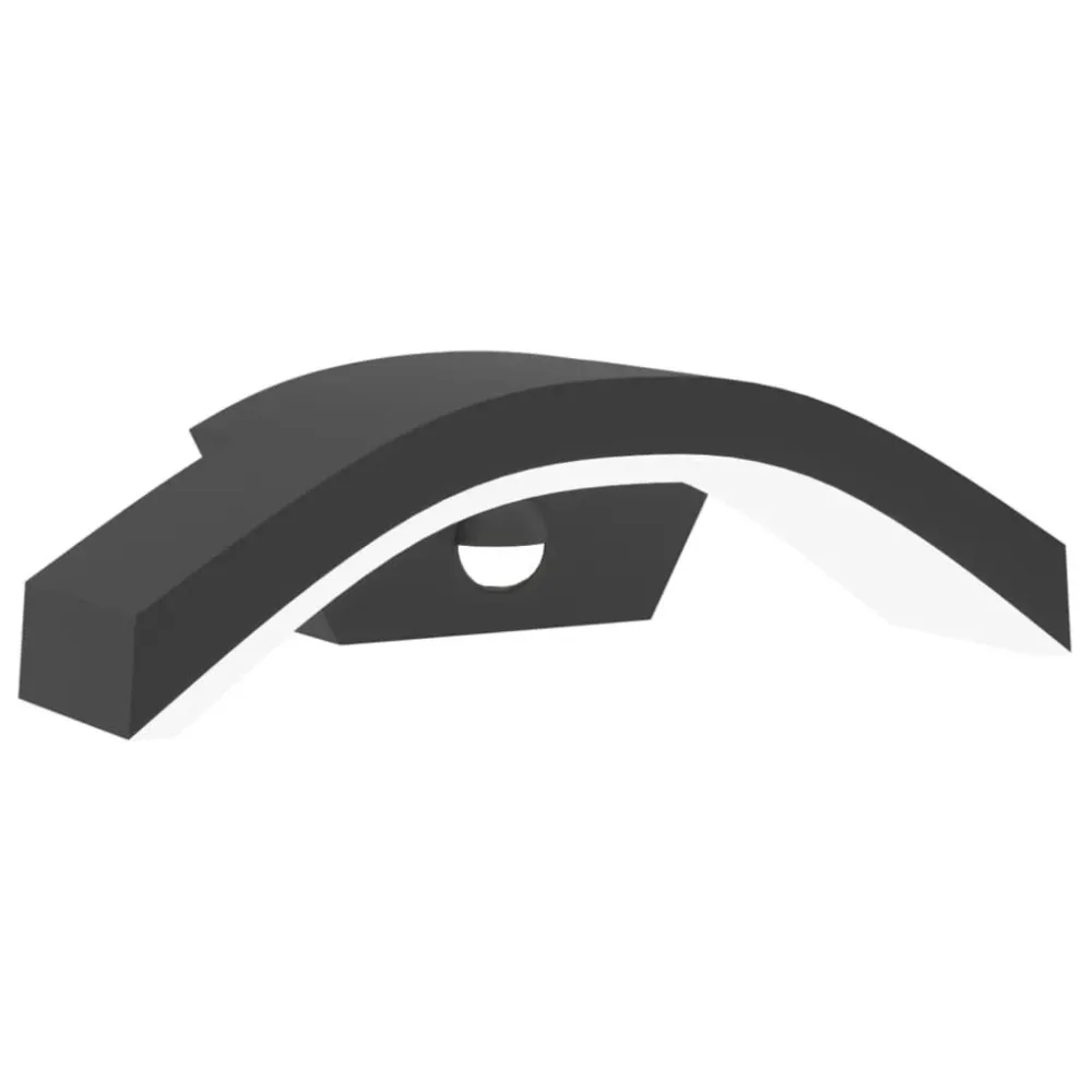 Candeeiro parede LED exterior com sensor alumínio fundido preto