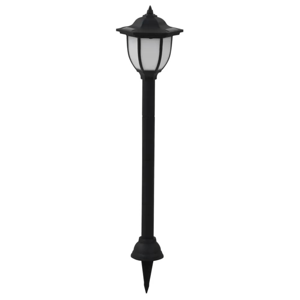 Candeeiro solar LED de exterior 3 pcs preto
