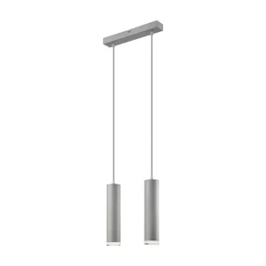 Candeeiro Suspenso Franco, Prata, 99x32x8 cm, EPIKASA
