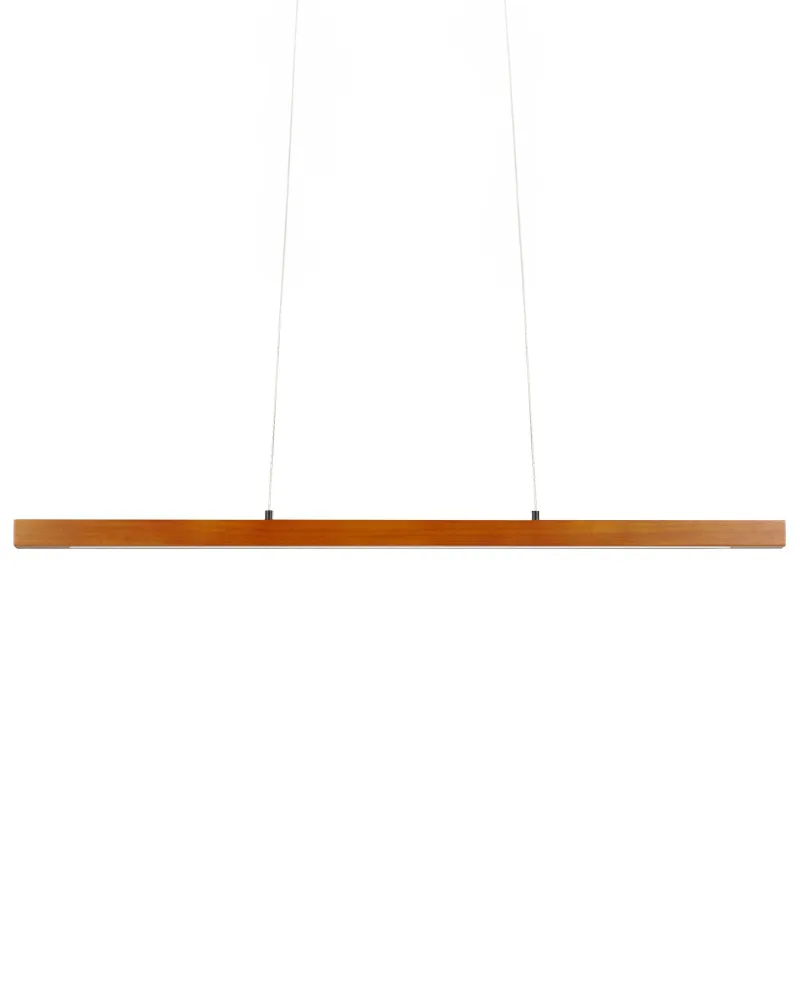 Candeeiro suspenso LED com escurecimento em madeira escura STEWARTS