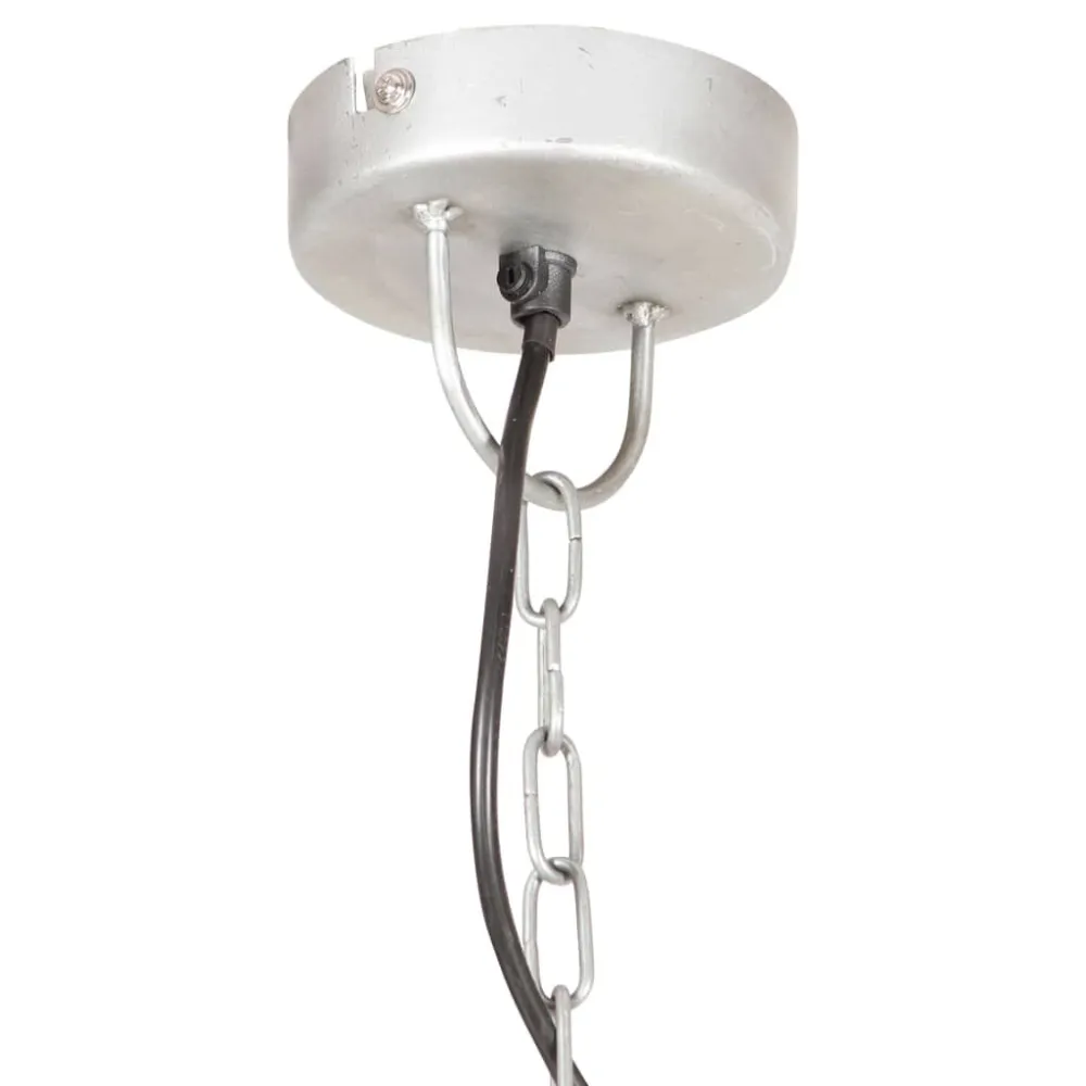 Candeeiro teto de época indust. redondo 25 W 31 cm E27 prateado