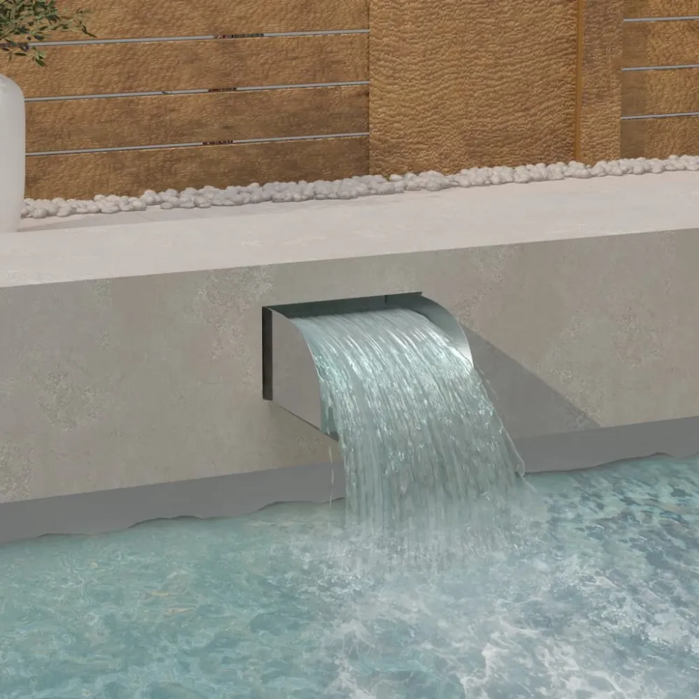 Cascata com luzes LED 30x34x14 cm ço inoxidável 304