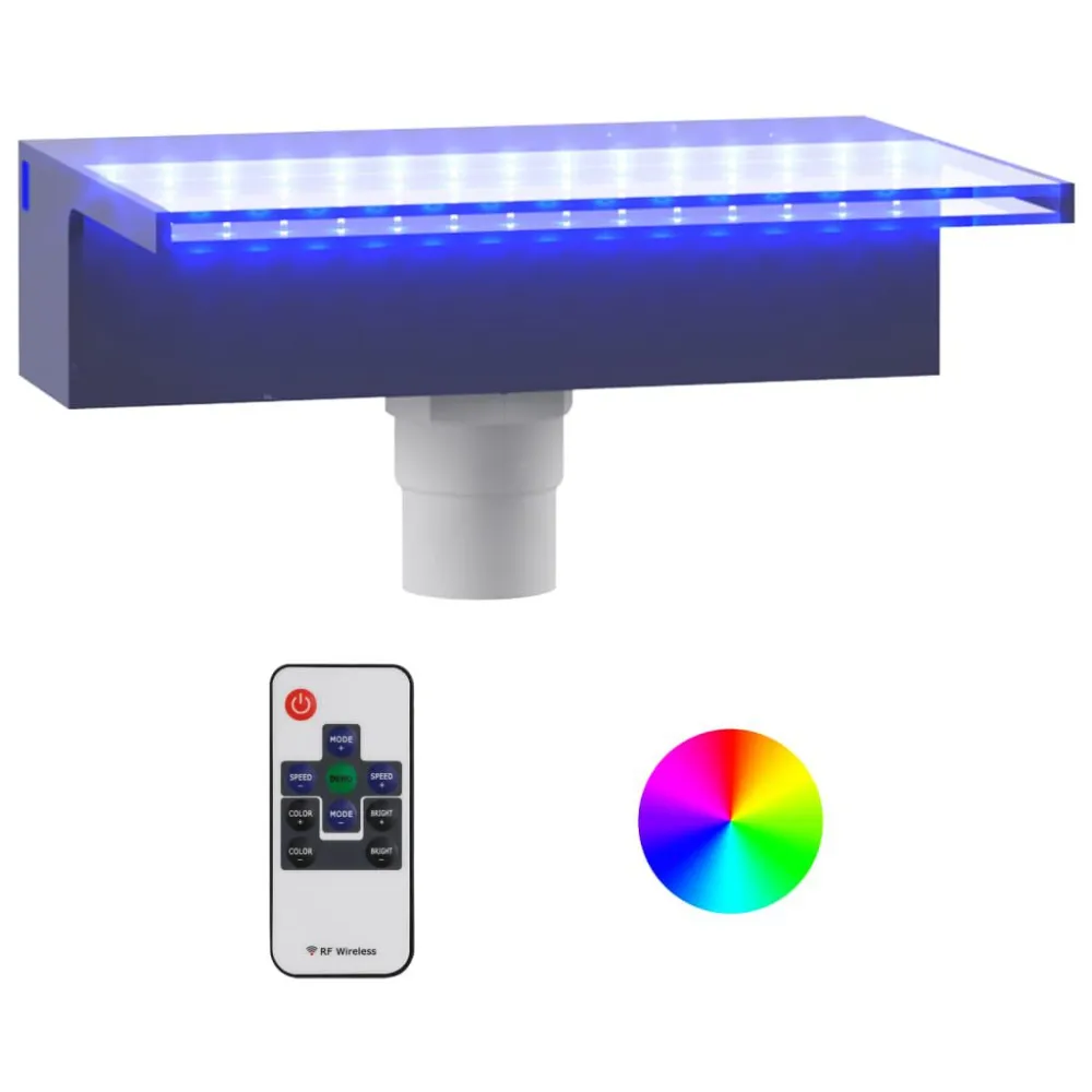 Cascata com luzes LED RGB 30 cm acrílico