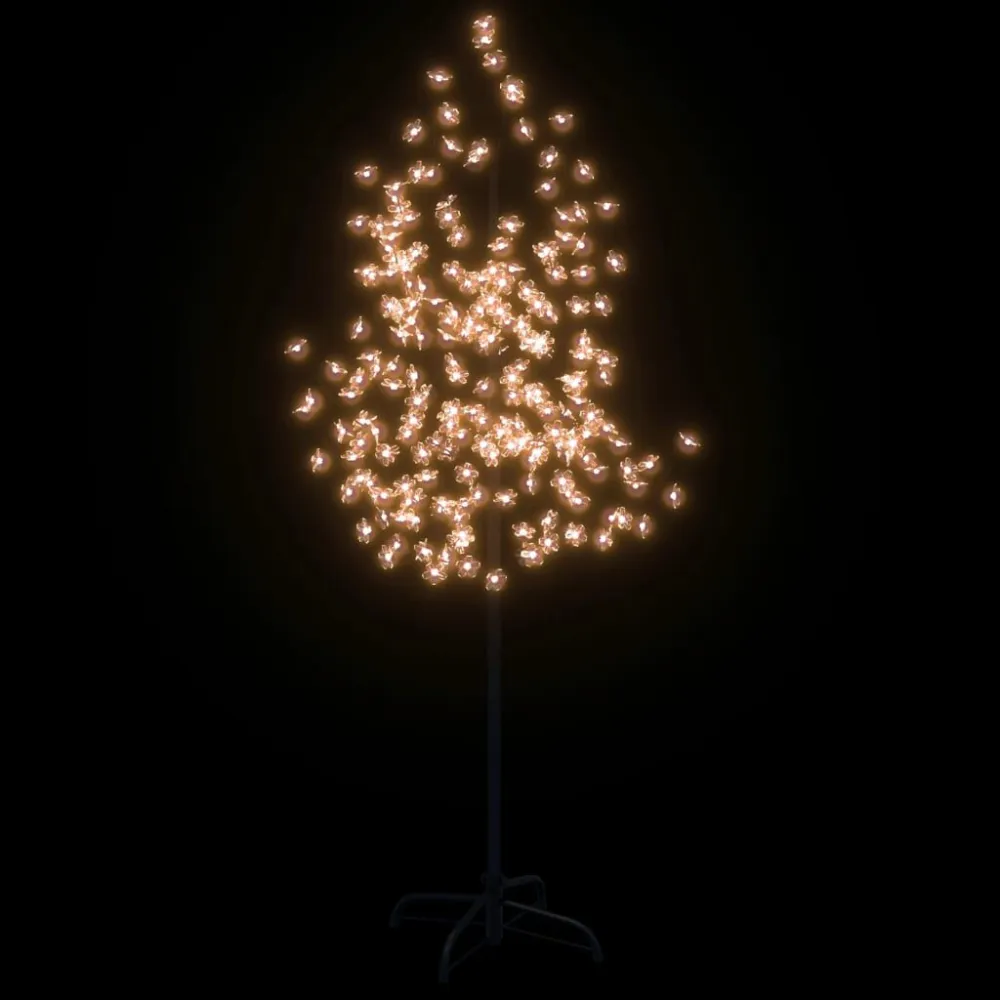 Cerejeira com 200 luzes LEDs 180 cm branco aquecido