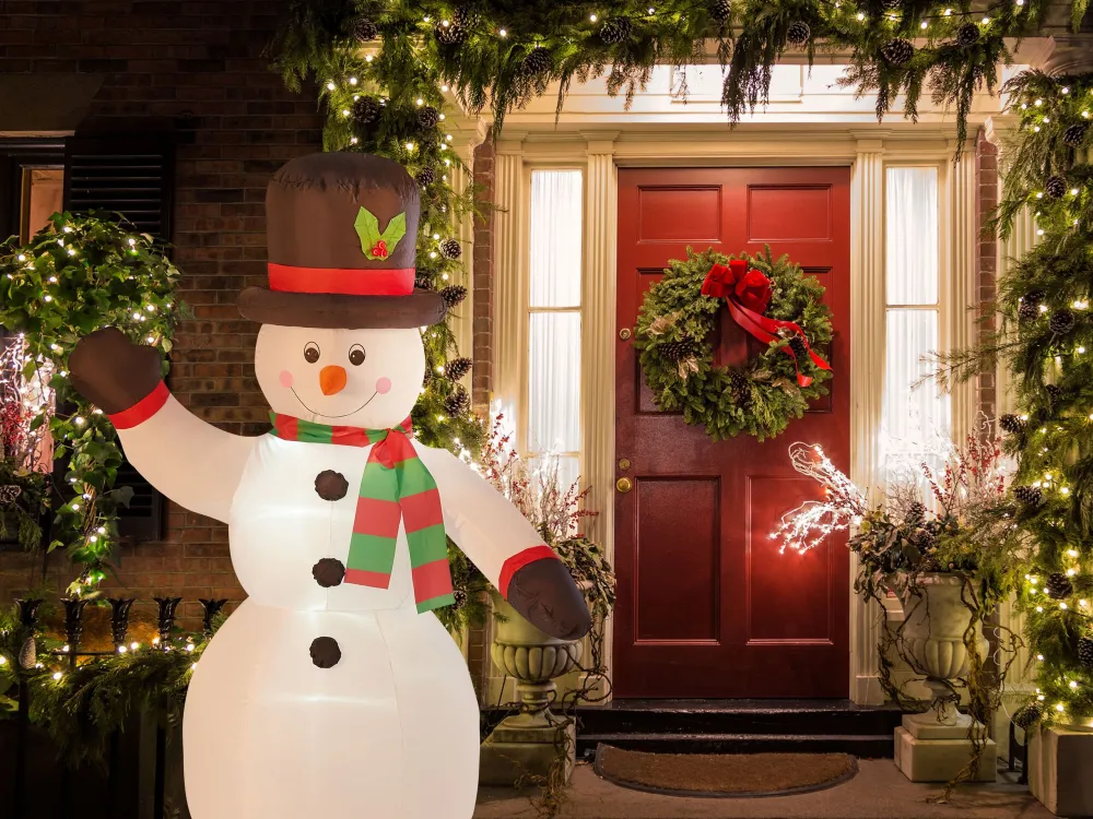 Christmas Inflatable LED Snowman 200 cm Marfim RUKA