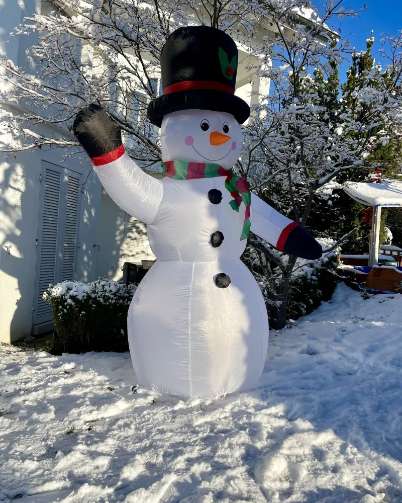 Christmas Inflatable LED Snowman 200 cm Marfim RUKA