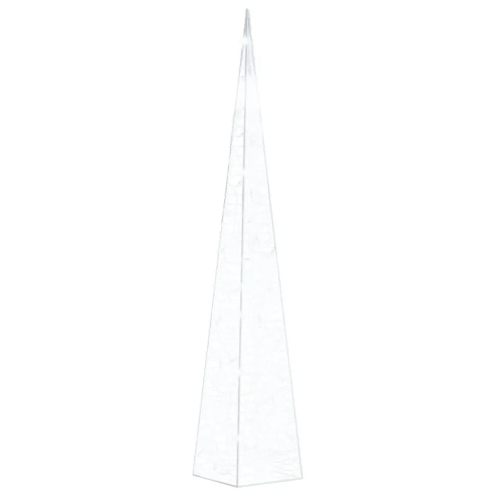 Cone de iluminação decorativo com LEDs acrílico 90 cm branco fresco