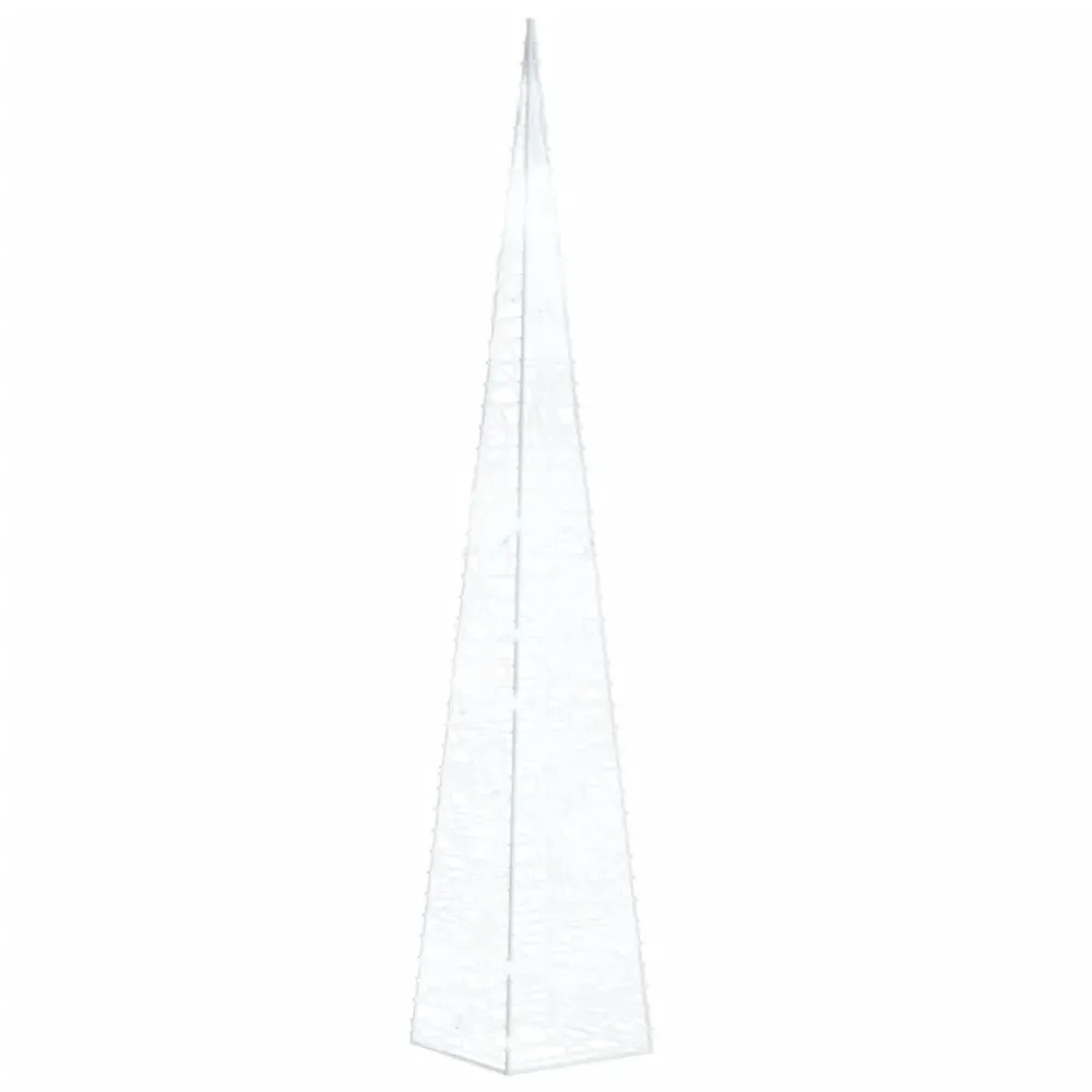 Cone de iluminação decorativo com LEDs acrílico 60cm branco fresco