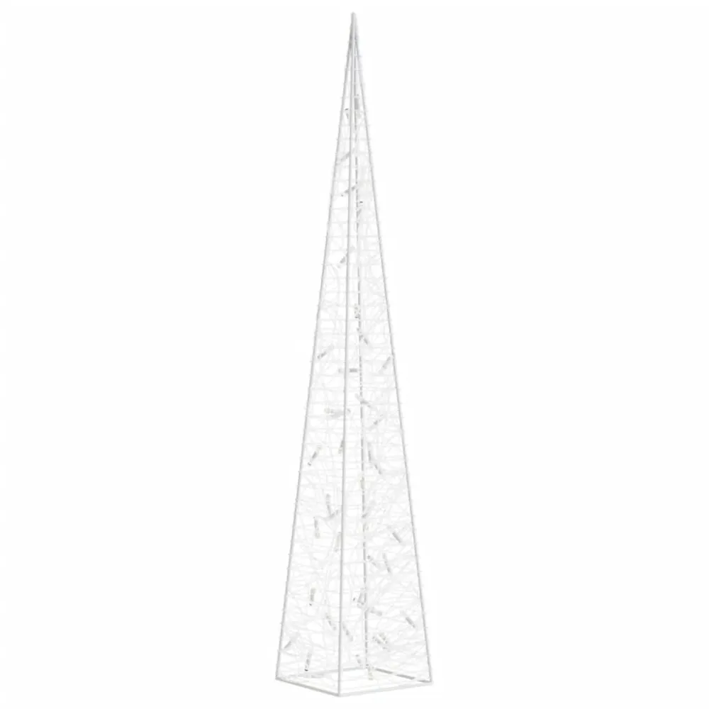 Cone de iluminação decorativo com LEDs multicor acrílico 90 cm