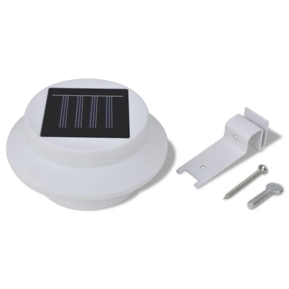 Conjunto Lâmpada Solar 6 Peças de Exterior para Cerca Calha