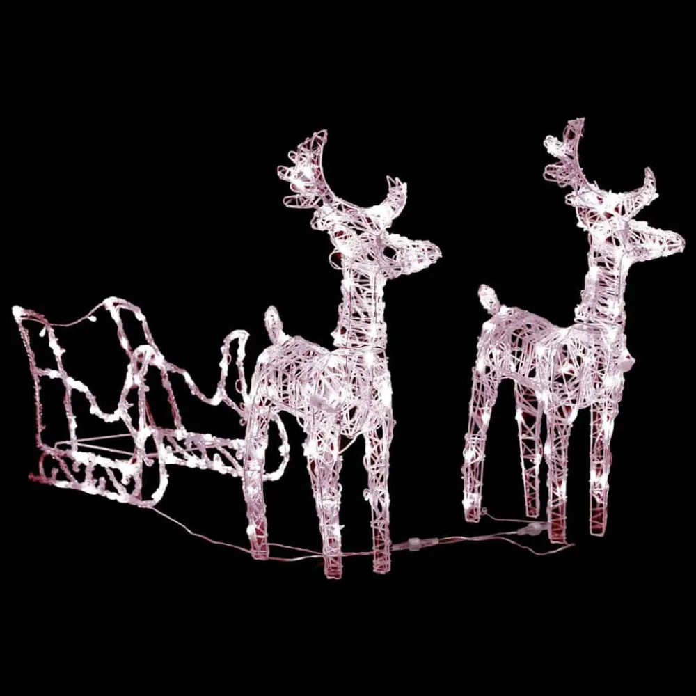 Decoração de Natal renasemtrenó 160 luzes LED 130 cm acrílico