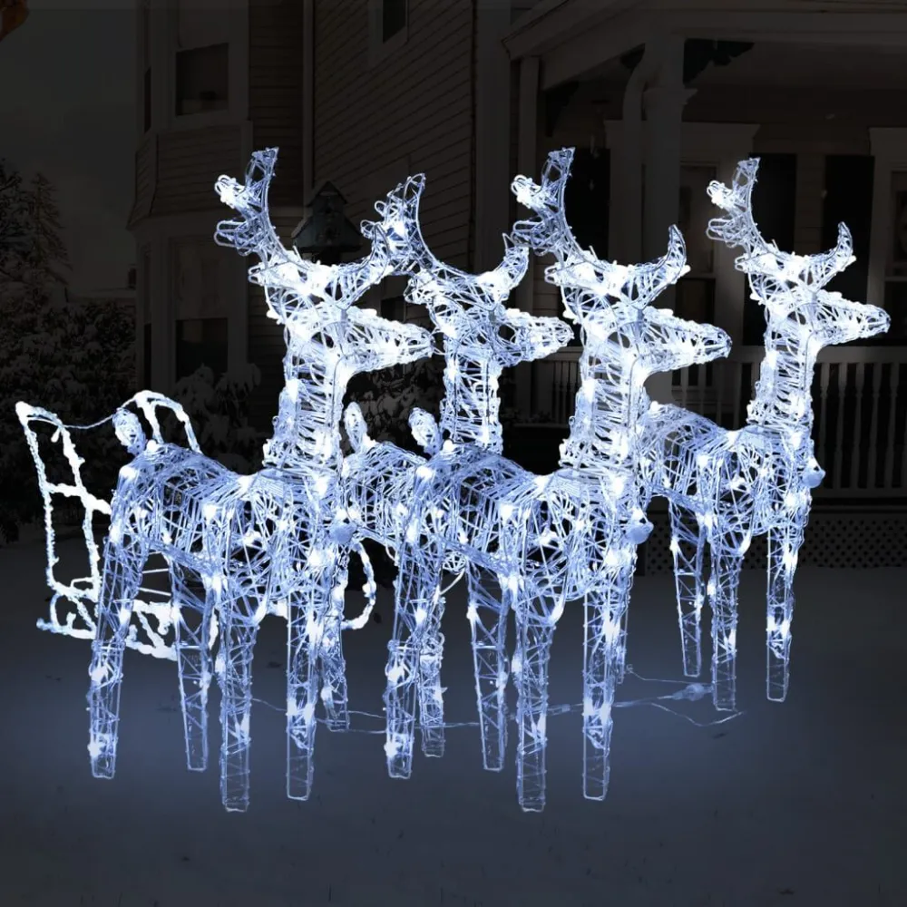 Decoração de Natal renasemtrenó 240 luzes LED acrílico