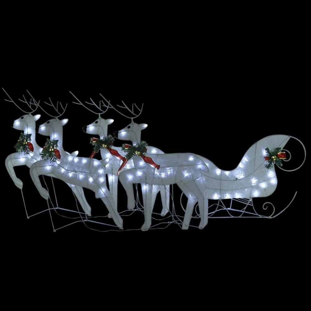 Decoração de Natal renasemtrenó para exterior 100 luzes LED branco