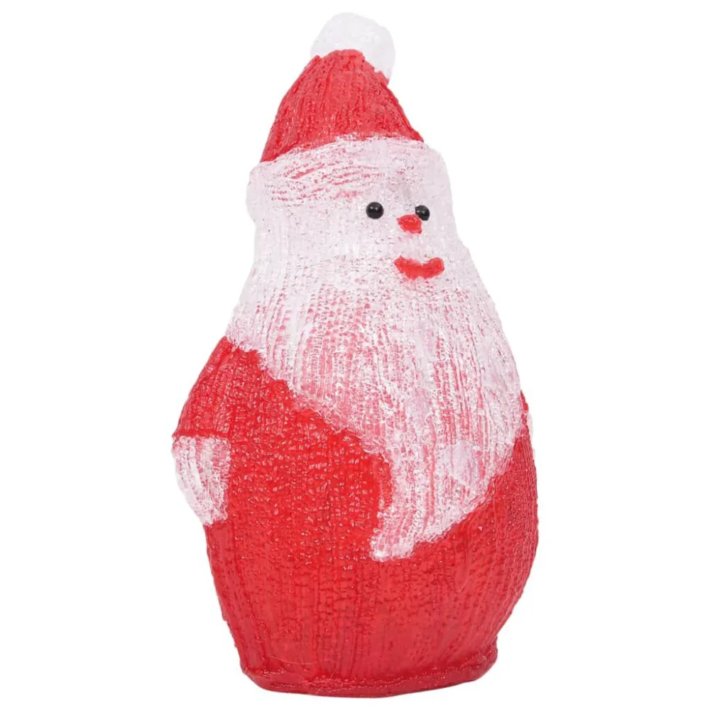 Figura Pai Natal acrílico com luzes LED interior e exterior 28cm
