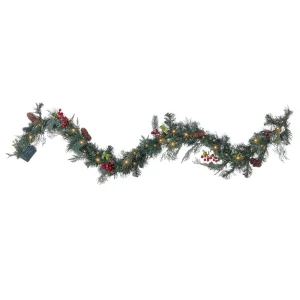 Guirlanda de Natal verde com iluminação LED 180 cm ELBRUS