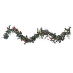 Guirlanda de Natal verde com iluminação LED 180 cm ELBRUS