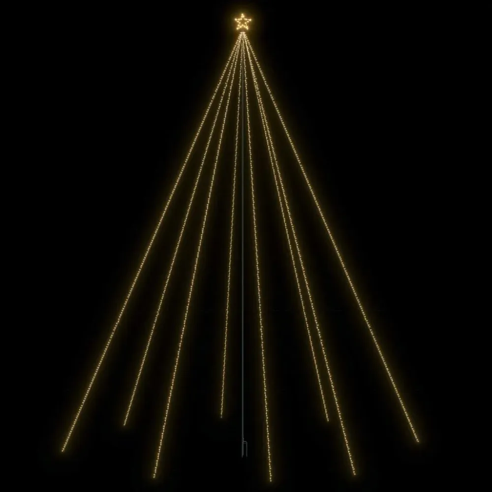 Iluminação cascata para árvore Natal int/ext 1300 luzes LED 8 m