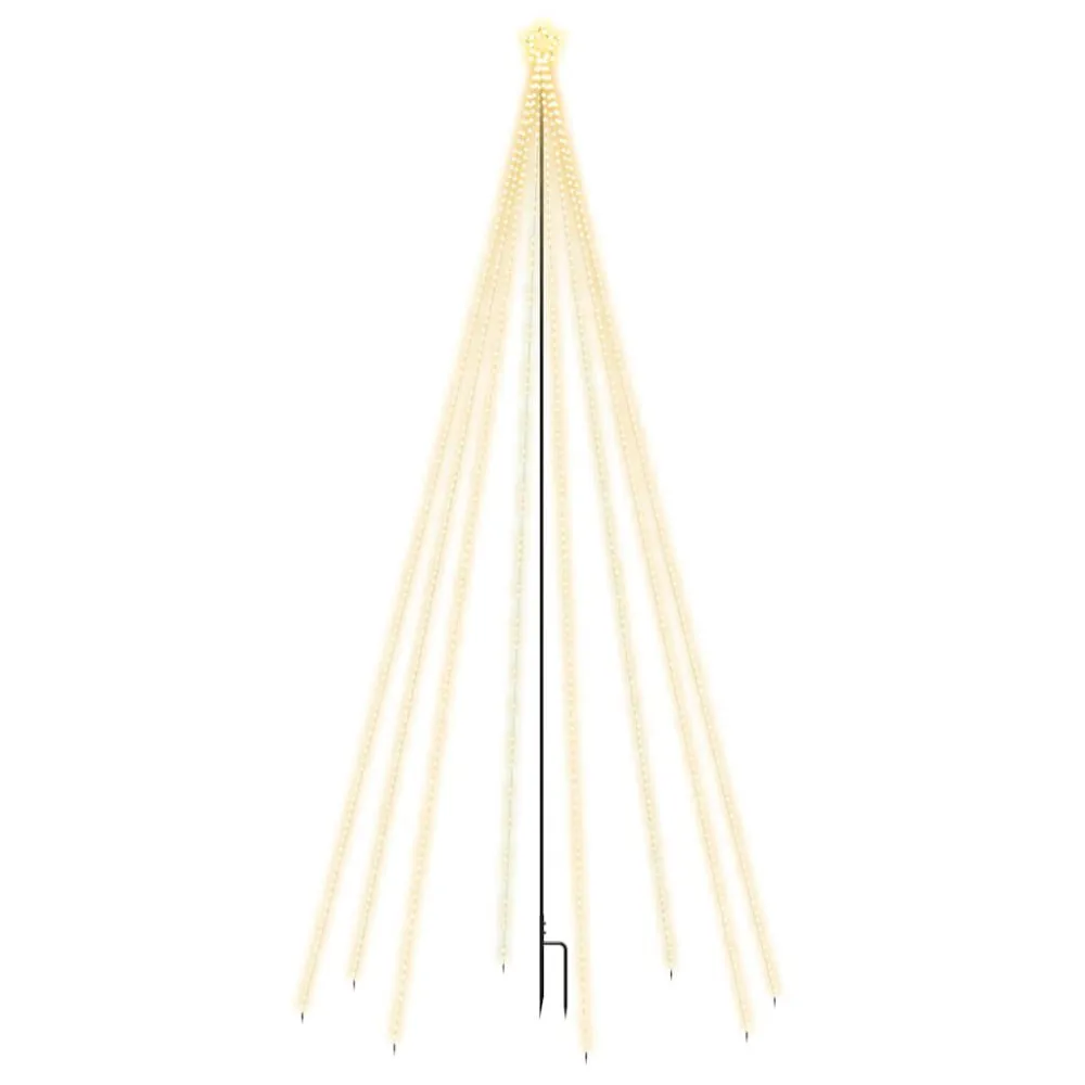Iluminação cascata para árvore Natal int/ext 576 luzes LED 3,6 m