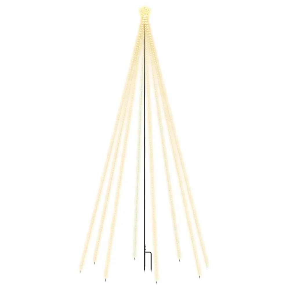 Iluminação cascata para árvore Natal int/ext 576 luzes LED 3,6 m