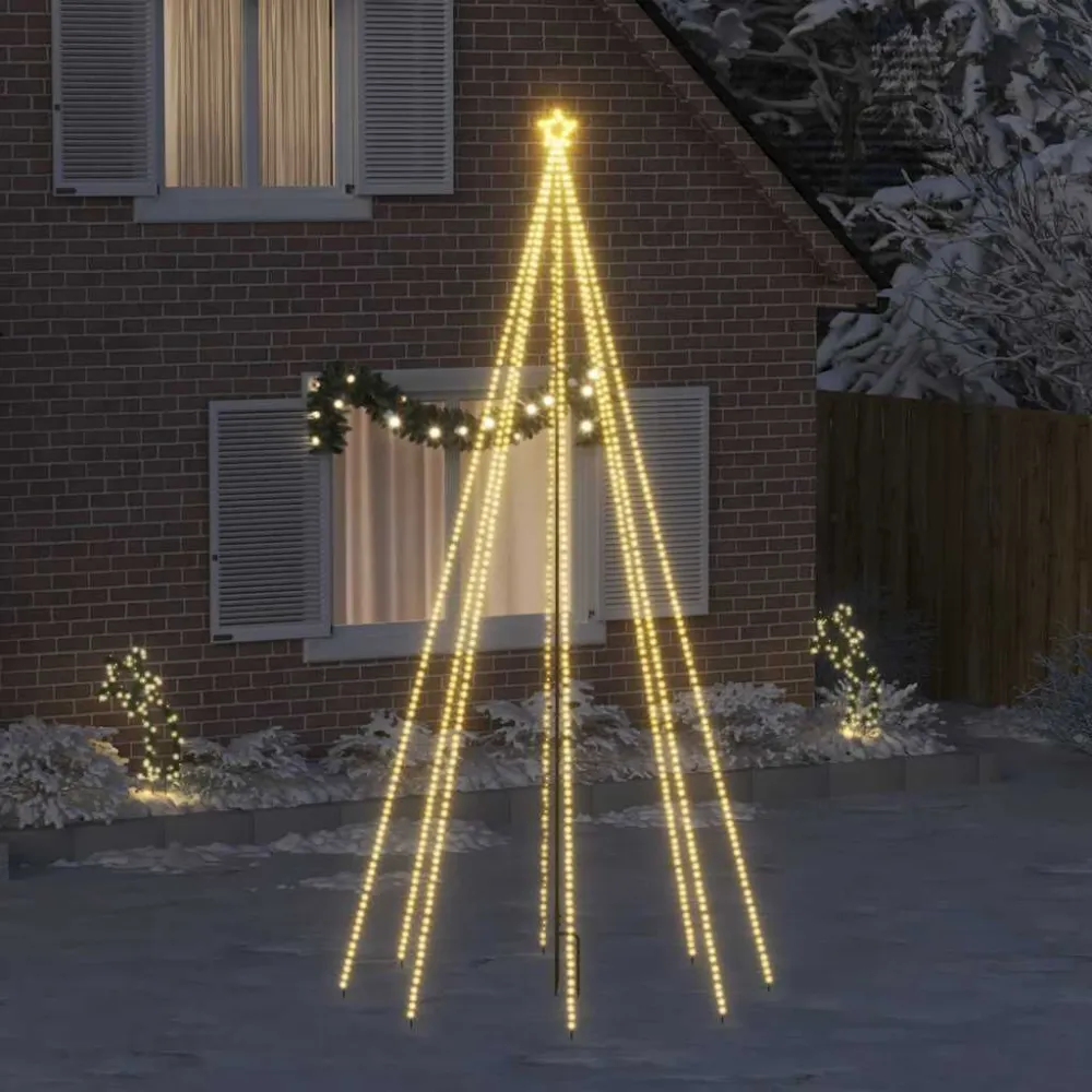 Iluminação cascata para árvore Natal int/ext 576 luzes LED 3,6 m