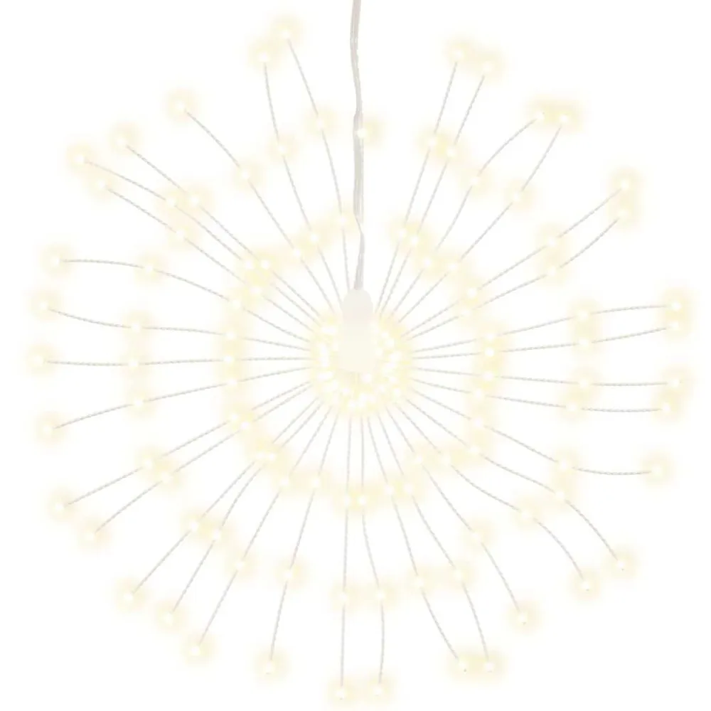 Iluminação estrelar para Natal 140 luzes LED 17 cm branco ardente
