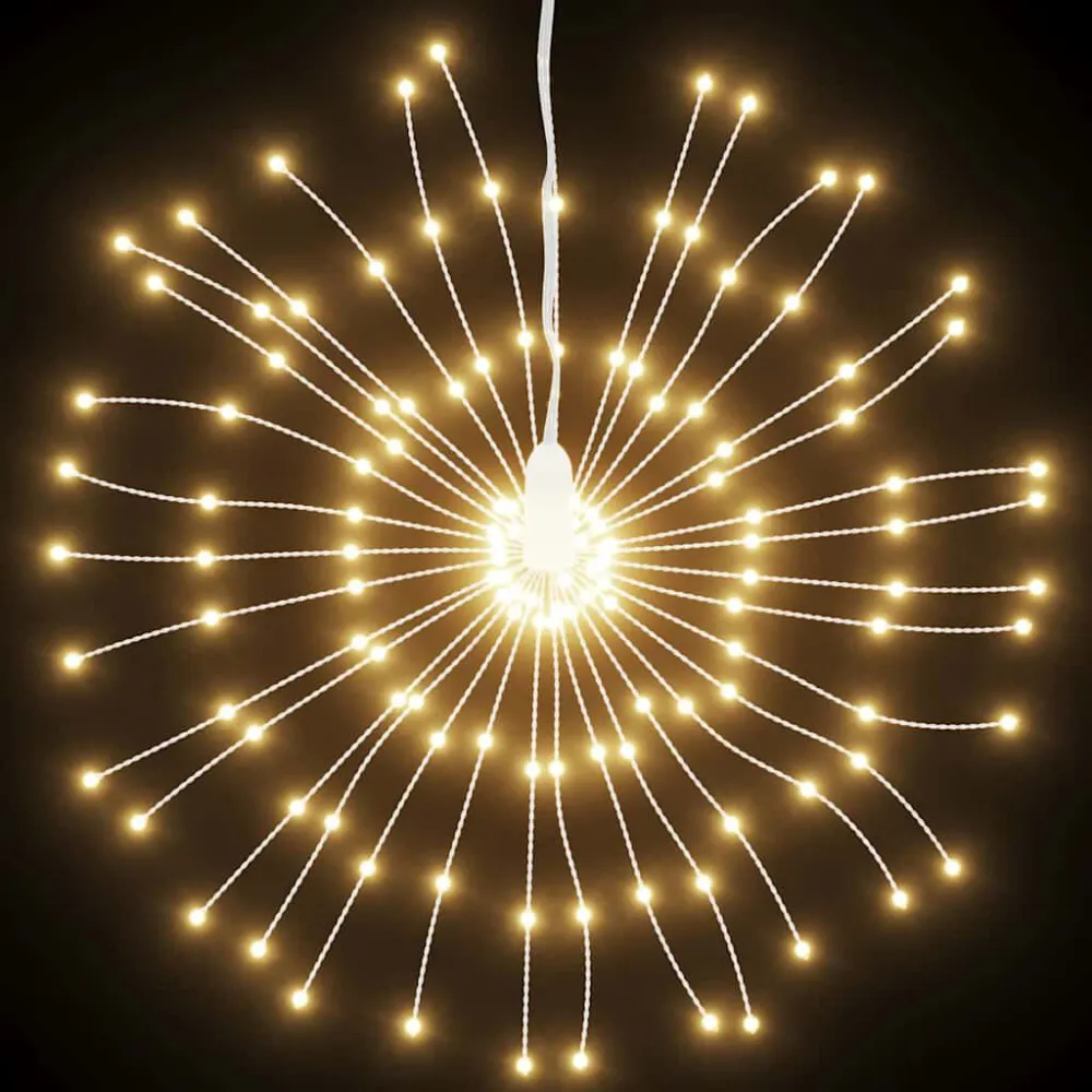 Iluminação estrelar para Natal 140 luzes LED 17 cm branco ardente