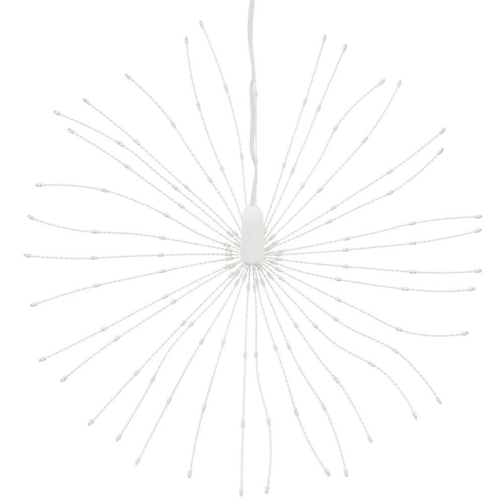 Iluminação estrelar para Natal 140 luzes LED 17 cm branco ardente