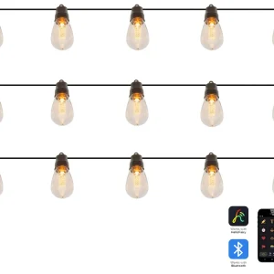 Iluminação LED branca para exterior com 15 lâmpadas e aplicação para telemóvel 1250 cm ITILLEQ