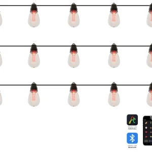 Iluminação LED policromático para exterior com 15 lâmpadas e aplicação para telemóvel 1150 cm ITILLEQ