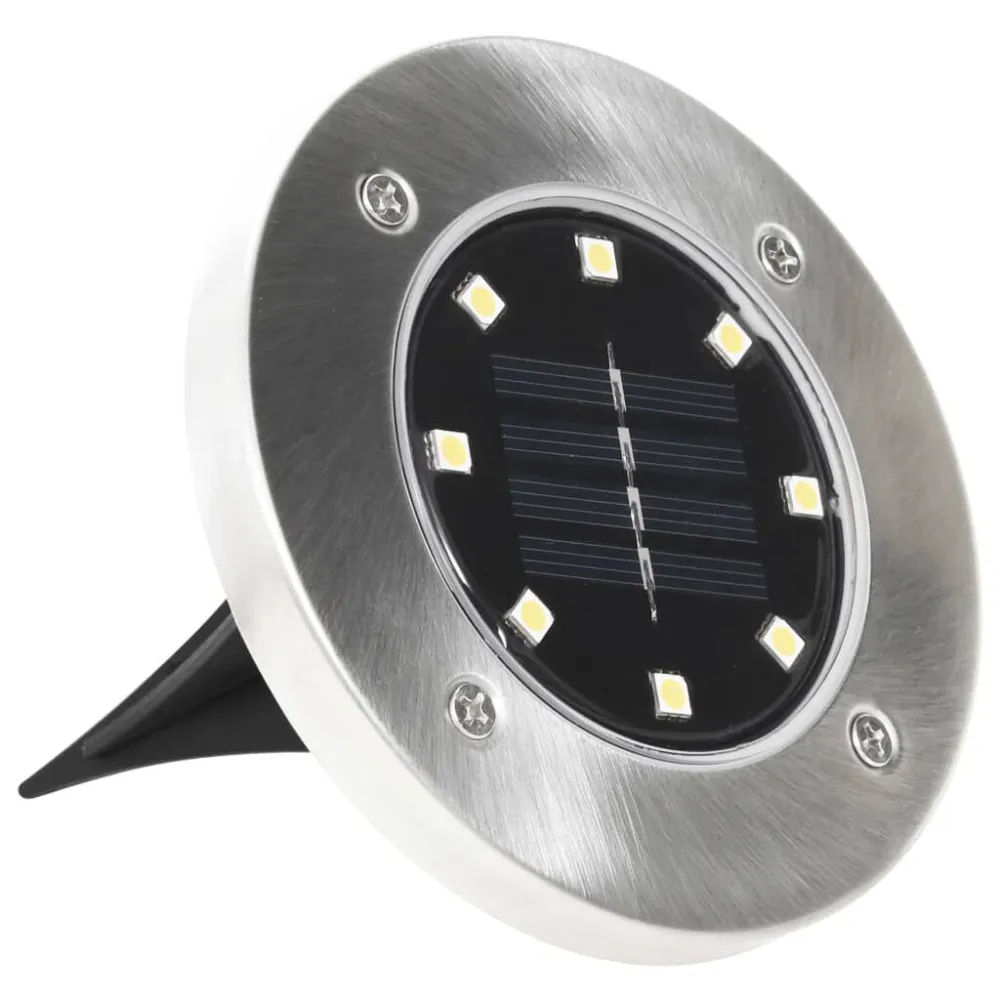 Iluminação LED solar de solo 8 pcs cor RGB