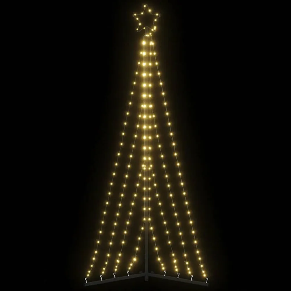 LED Árvore de Natal 339 LEDs Branco Morno 182 cm