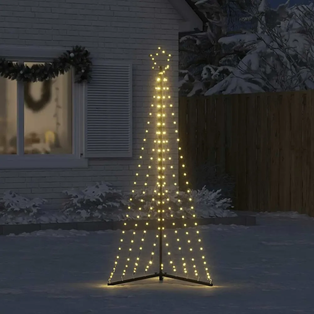 LED Árvore de Natal 339 LEDs Branco Morno 182 cm