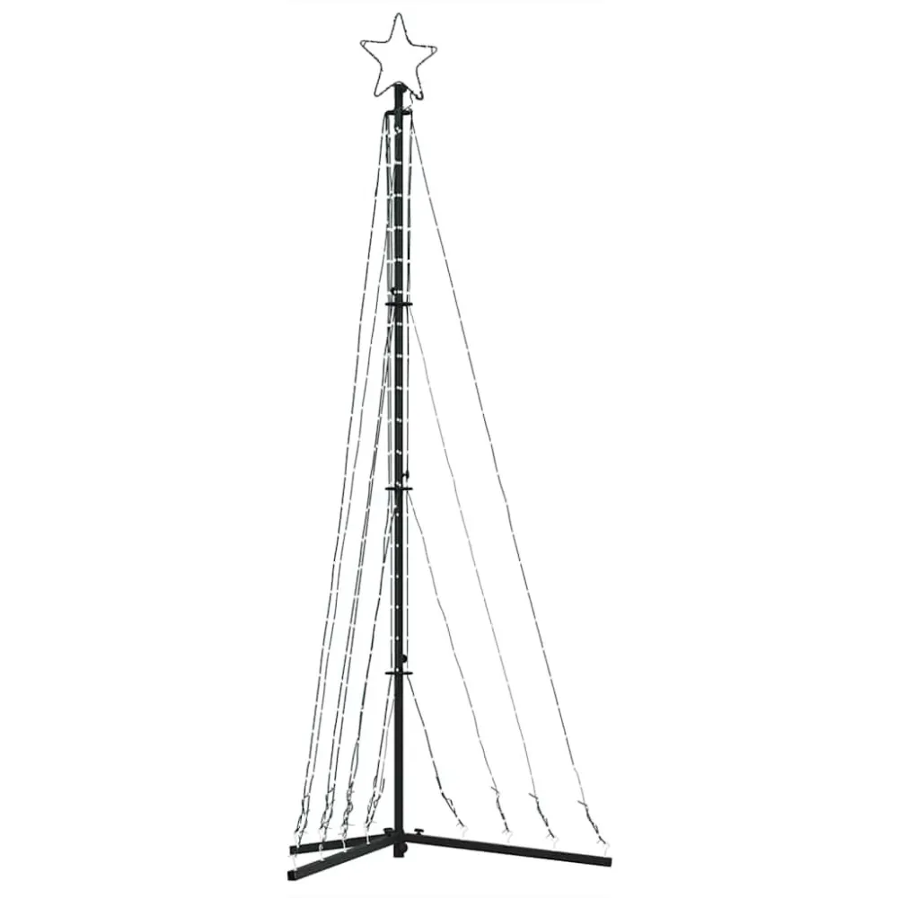 LED Árvore de Natal 339 LEDs Branco Morno 182 cm