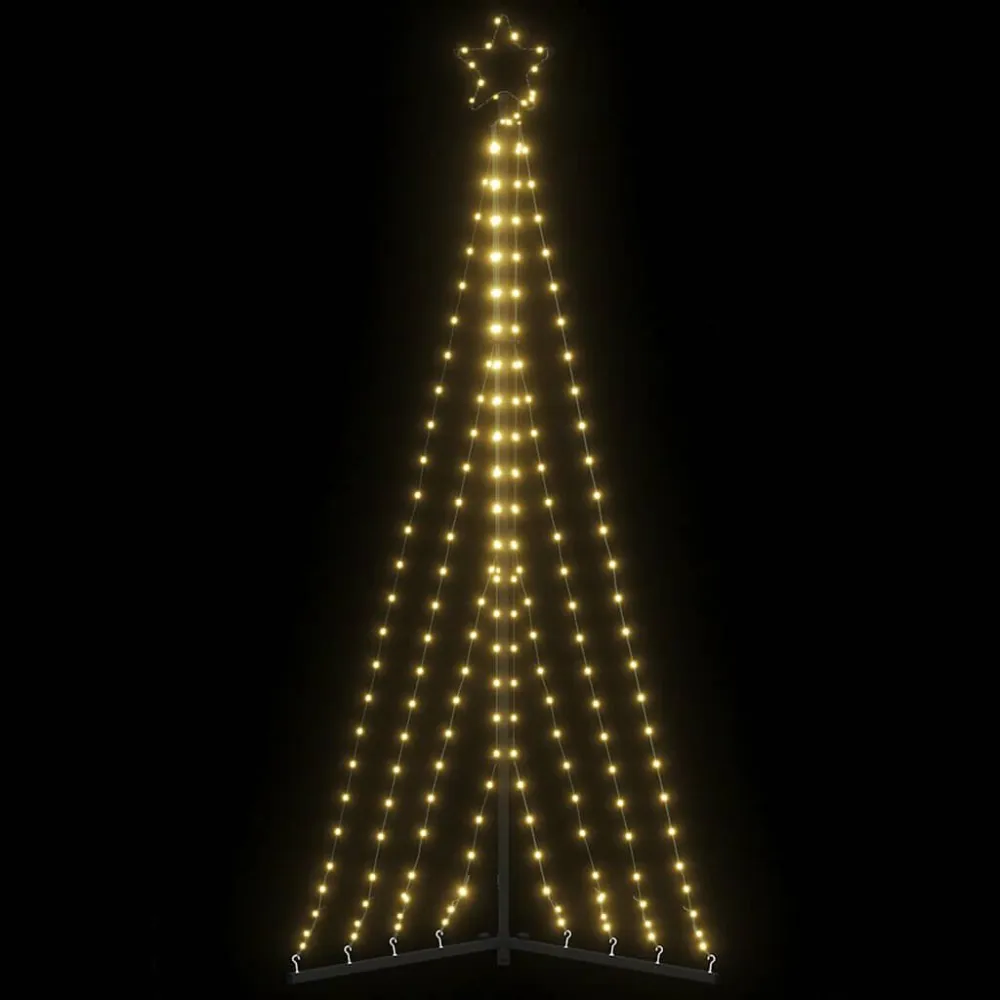 LED Árvore de Natal 339 LEDs Branco Morno 182 cm