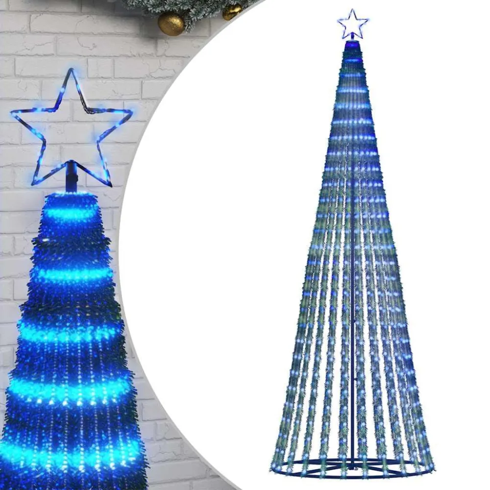 LED Árvore de Natal 475 LEDs Azul 247 cm