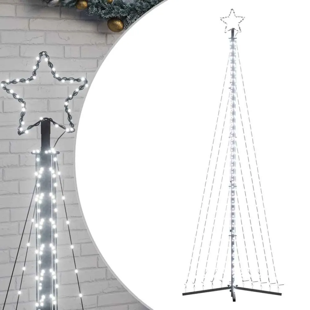 LED Árvore de Natal 495 LEDs Branco Fresco 300,5 cm