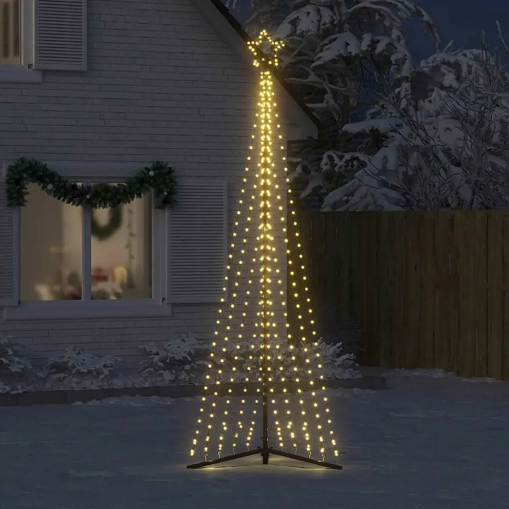 LED Árvore de Natal 495 LEDs Branco Aconchegante 300,5 cm