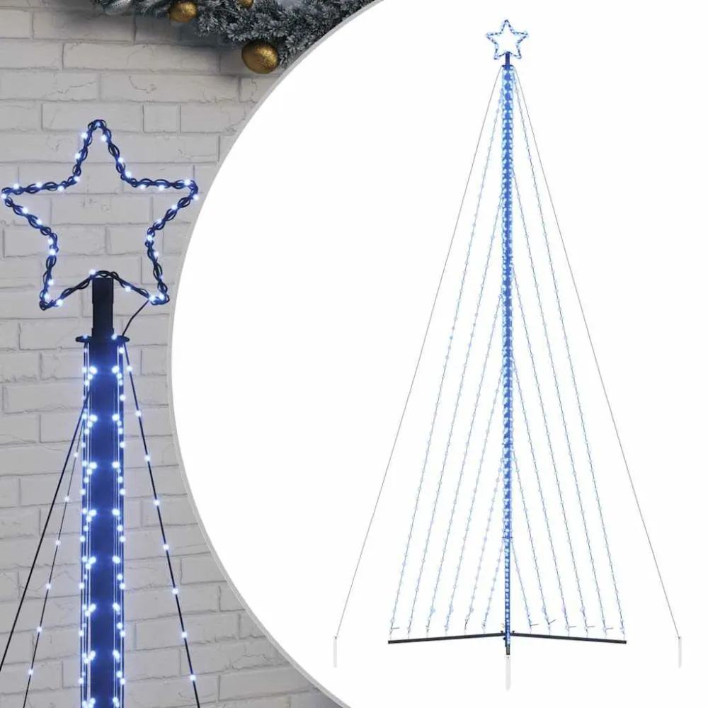 LED Árvore de Natal 789 LEDs Azul 476 cm