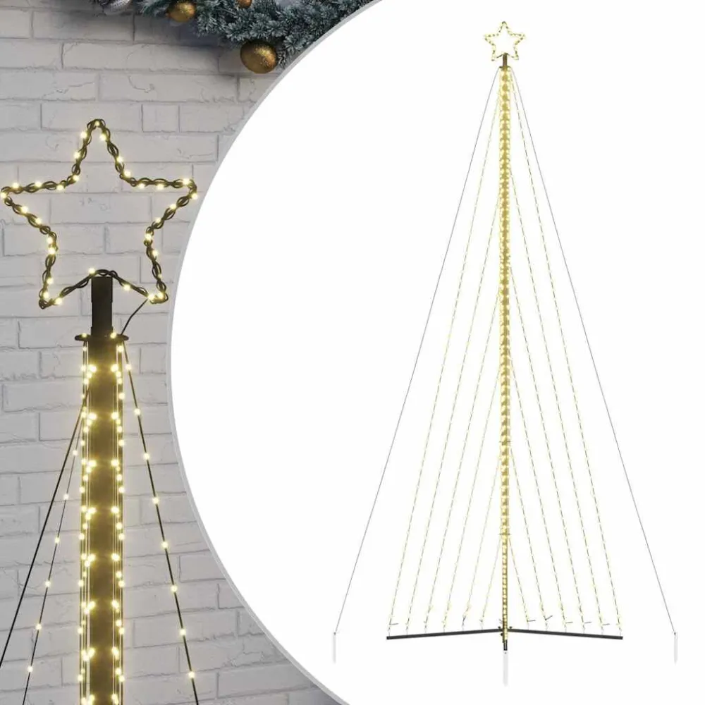 LED Árvore de Natal 789 LEDs Branco Tórrido 476 cm