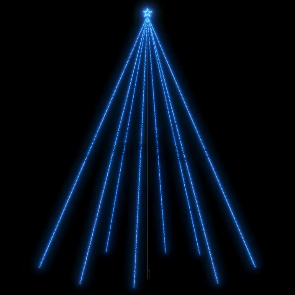 LED Árvore de Natal Interior Exterior 1300 LEDs Azul 8 m