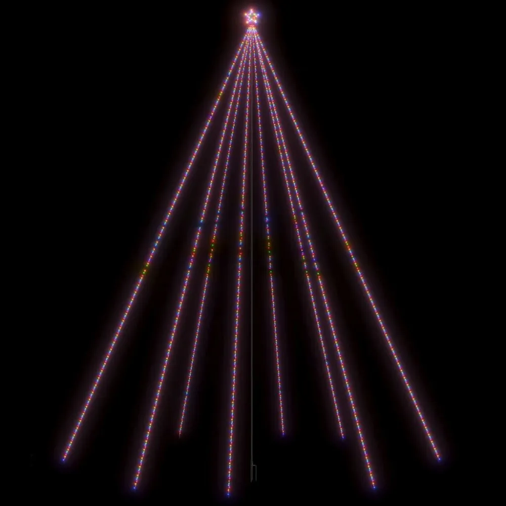 LED Árvore de Natal Interior Exterior 1300 LEDs Colorido 8 m